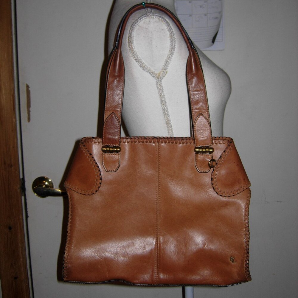 Elliot Lucca Tan “Gisele” Leather Shoulder Bag